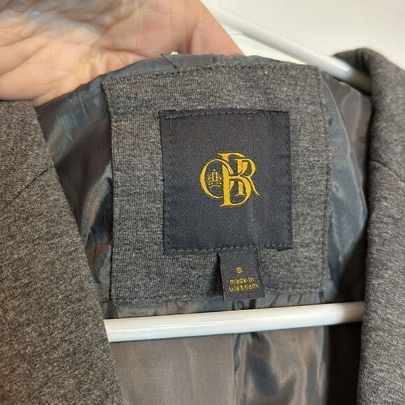 OBR Women’s Gray and Yellow Lined Collared Blazer Jacket 3/4 Sleeve Size Small - Picture 4 of 5